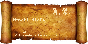 Monoki Nimfa névjegykártya